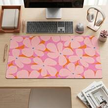 1 Large Pink Floral Mouse Pad Featuring An Extended Surface Designed For Gaming And Office Comfort; The Smooth Surface Allows For Effortless Mouse Movement, Making It An Ideal Gift For Home Or Workspace Use. - Mouse Pad - View 10