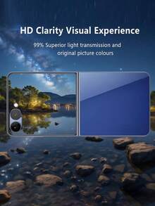 1 buah, Kompatibel dengan Galaxy Z Flip 8/7/6/5, Pelindung Layar Kaca Tempered Definisi Tinggi Cakupan Penuh, Film Kaca Tempered Kekerasan 9H - Clear - View 6