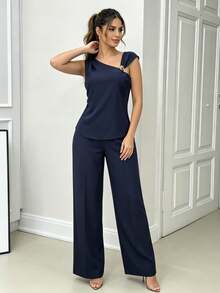 Women Two-Piece Outfits - Royal Blue - View 1