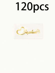 Custom Transparent Name Stickers, Elegant Personalized Gold Labels, Suitable For Gift Boxes, Cups And Party Favors, Customizable Text And Design Decals, Suitable For Wedding Decor, Birthday, Anniversary, Bridal Shower And Christmas Gifts, Small Business Packaging - Style a - View 22