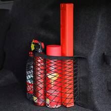 1 buah Tas Penyimpanan Belakang Jok Mobil, Jaring Bagasi Belakang dengan Tali Elastis dan Pengait/Perekat, Kantong Penyimpanan Mobil Universal, Organizer Kendaraan, Jaring yang Dapat Diperluas, Aksesori Otomotif - Hitam - View 6