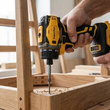 SuperPan 20V Brushless Screwdriver + Tool Kit Set 135N.M Heat Dissipation Design Multi-Function Screwdriver Woodworking / Auto Repair / Home Renovation Screw Removal Tool Compatible With Battery Pins Does Not Include Battery And Power Adapter (Bare Tool Model) - Yellow - View 5