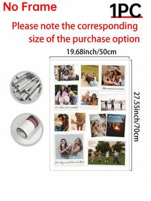 1pc Custom Best Friend Photo Collage Template Customized Wall Art, Style Custom Poster,12‑Photo Layout Pictures Custom Photo, Best Friend Birthday Gift, Customizable Things, Room Decor, Optional Frame. - Multicolor - View 13