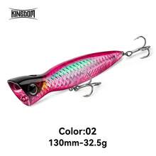 KINGDOM Topwater Popper Fishing Lure 95/110/130mm Floating Spraying Bubble Hard Bait Long Cast Noise Rattle For Seabass Snakehead Big Predator Saltwater Freshwater Fishing Tackle - Multicolor - View 12