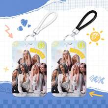 1 pieza (Color de cuerda aleatorio) Tarjetero con cubierta deslizante de empuje y tracción DIY personalizado para álbum de KATSEYE Girl Group, funda protectora de tarjeta para estudiantes de campus - Multicolor - Ver 5