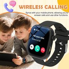 Reloj Inteligente Universal para Niños de 1.83 Pulgadas | Admite Llamadas, Notificaciones de Mensajes, Modos Deportivos, Pronóstico del Tiempo, Álbum de Crecimiento, Juegos, Calculadora/Calendario/Linterna LED | Regalo Perfecto para Niños y Niñas - Multicolor - Ver 2