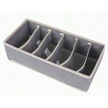 4pcs Multi-Size Modular Underwear Storage Boxes, Freely Combinable And Detachable Drawer Dividers, Large Capacity Foldable Non-Woven Fabric Organizer Boxes For Bras, Panties, Socks - Grey - View 10