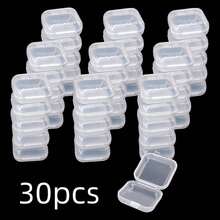 Transparent Plastic Mini Storage Box, Multi-Functional Portable Storage Box With Lid, Dust-Proof Jewelry Display Box, Suitable For Jewelry, Nail Art, DIY Accessories Storage, Small Items, Crafts, Jewelry, Hardware, Sunny Travel, Christmas Gift, Halloween Gift, Girls Gift, Cool Back To School Jewelry Storage Box, Travel Essential Jewelry Storage Box - Multicolor - View 9