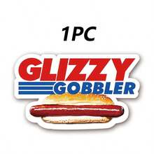 1/2/5pcs Funny "Glizzy Gobbler" Hot Dog Stickers, Vintage Red & Blue Text Waterproof Vinyl Decals, Suitable For Car Windows, Laptops, Water Bottles, Cups, Phone Cases, Helmets, Street Food Themed Decorative Stickers - A - View 10
