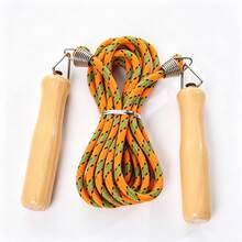 1pc Personalized Customized Spring Wooden Handle Tape-Free Student Sports Fitness 2.2m Jump Rope, Durable And Wear-Resistant, Can Be Used As Reward Gift - Multicolor - View 8