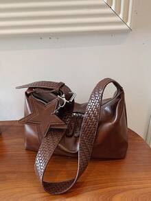Niche Design Crescent Moon Bag Women's Commuter Bag New Arrival Fashion High-End Texture Shoulder Bag - Brown - View 9