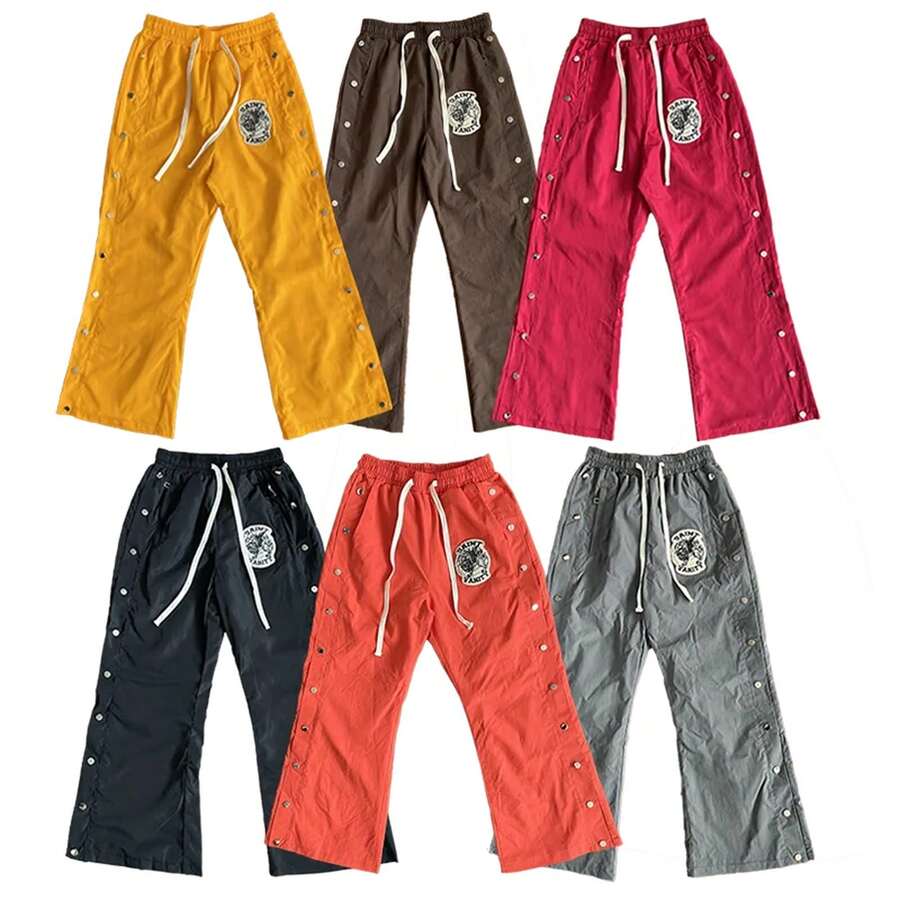 ST VANITY Thorn Breasted Nail Sports Style Casual Trousers
