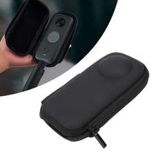 Funda protectora y bolsa de almacenamiento Insta 360 X4 X5 (compatible con la cubierta de lente original), bolsa de almacenamiento portátil pequeña, funda protectora de viaje de carcasa dura, con correa de muñeca y mosquetón, adecuada para accesorios Insta360 X4 X5 - Ver 3