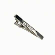 Prendedor De Gravata Masculino Clip Grampo Elegante Luxo - Prateado Jesus - 6cm - Visão 1
