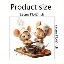 1pc Chef Mouse Kitchen Wall Sticker: Removable, Self-Adhesive, Waterproof PVC Sticker, Suitable For Living Room, Bedroom, Refrigerator, Dining Room And Home Decor - Wall Stickers - View 7
