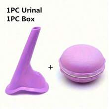 Best-Selling 2-Piece Set, 1 Portable Silicone Female Urination Funnel + 1 Storage Box, Compact Foldable Design With Portable Case, Reusable Standing Urination Device, Suitable For Travel, Camping, Hiking, Hygiene Product - Urinal Set (Includes Storage Box) + 5pcs Cleaning Bags - View 3