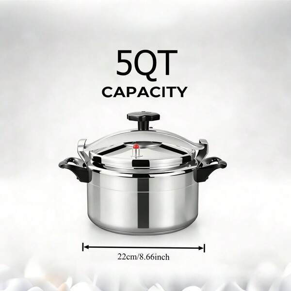 Aluminum Pressure Cooker & Stew Pot – 5/9.5 QT Dual-Use Pot With One-Twist Lock Lid, Ideal For Quick Stews, Soups, And Everyday Cooking • Gas-Stove Friendly • Lightweight & Easy To Handle • Even Heat Distribution • Smooth Interior Surface • Dishwashe