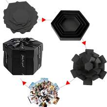 1 Set DIY Of 19-Piece Hexagonal Explosion Handmade Photo Album Box, Surprise Birthday Gift Box - Multicolor - View 7