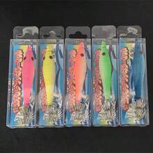 ANFS 1pc Glow Fishing Lure, Fluorescent Squid Fake Bait, Shrimp-Shaped Realistic Lure, Octopus Hook, Fishing Accessory - Multicolor - View 10