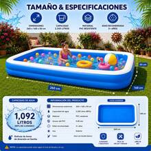 Inflatable Pools For Kids And Adults, Rectangular Family Pools, Made Of Double-Layer Reinforced PVC, Durable And Foldable. - A - View 10