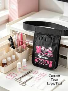 Customizable Personalized Nurse Waist Pack – Cute Pink Tool-Print Organizer Pouch – A Perfect Thank-You Or Work Gift For Healthcare Professionals - Multicolor - View 8