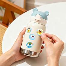 500pcs Cartoon Weather Small Round Stickers, 1 Inch Diameter, 2 Styles Available, Cute Hand-Drawn Sun, Cloud, Star, Moon, Rainbow Cartoon Images, Sealing Labels For Envelopes, Magazines, Phone Cases, Water Bottles, Computers, Helmets, Scrapbooks, DIY Decoration, Holiday Party Gift Wrapping, PVC Self-Adhesive Seal Stickers, Back To School - Multicolor - View 3