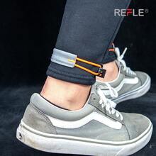 Reflective Elastic Cycling Leg Bands For Road And Mountain Bikes, Leg Straps For Riding - RBK-17-orange - View 6