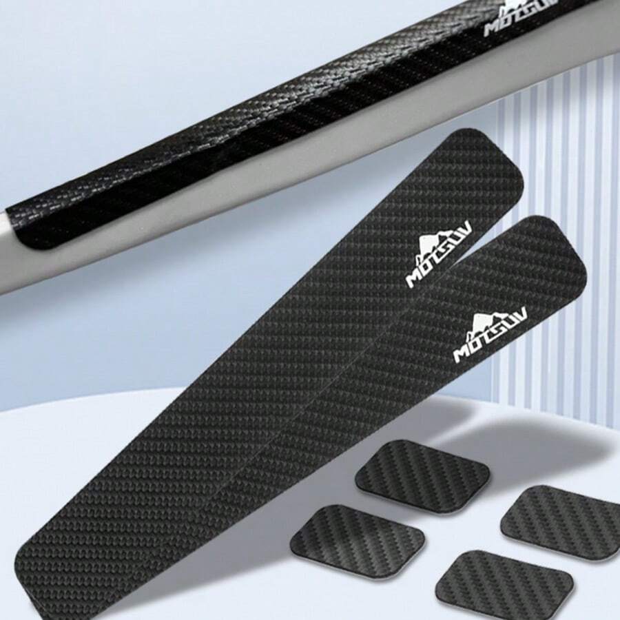 1pc New Bicycle Chain Guard Sticker, Thickened Waterproof Carbon Fiber Pattern Frame Protector, Road Bike Chain And Fork Guard Cover - Multicolor - View 1