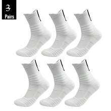 CT TAPESOCKS 3 Pairs New Men Sports Running Fitness Flight Short Tube Socks Women's Towel Bottom Basketball Socks Solid Color Black Socks - Multicolor - View 11