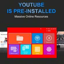 Portable Smart Projector - Native 1080P Full HD, Powered By Android System, Features Auto Focus And Auto Keystone Correction, Supports Wifi Wireless Connection, Suitable For Home Theater Movie Projection, Gaming And Learning - Red and White - View 6