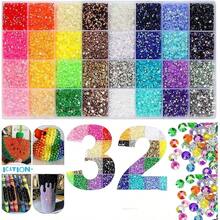 18000-45000pcs Multi-Color Resin Rhinestones And Flat Back Gemstone Set, Shiny Decorative Stones, DIY Craft Materials, Suitable For Clothing Sewing, Jewelry Making, Holiday And Daily Party Decoration - Multicolor - View 13