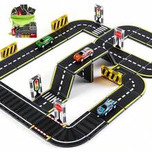 28/54件磁力積木玩具 磁力片道路軌道附小車 STEM 教育創意建築玩具 適合 3-12 歲兒童 隨機顏色 男孩女孩生日禮物 萬聖節禮物 聖誕生日禮物 - 彩色 - 查看 3