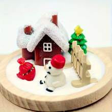 1件組 娃娃屋聖誕雪屋模型，雪人與樹，聖誕裝飾擺飾 - 聖誕雪屋 - 查看 7