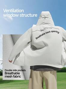 Beneunder Men's All-Weather Outdoor Sun-Protection Jacket (Loose-Fit) WR004 - Light Grey - View 6