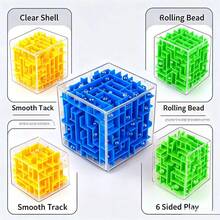 Cubo de Quebra-Cabeça Labirinto 3D, Jogo de Desafio Mental Portátil, Alívio do Estresse, Adequado para Adolescentes e Adultos, Ajuda a Melhorar o Treinamento de Concentração, Presente de Aniversário - Lembrancinha de Festa - Presente de Feriado - Multicolorido - Visão 8