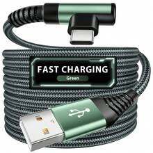 Tzlrxl Fast Charging Data Cable USB A To USB C, 480Mbps Data Sync Cable, Durable Braided Metal Connector, 3.3ft & 6.6ft Optional, Multiple Colors - Green - View 9