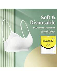 1pc Disposable Women's Underwear For Travel And Business Trips, No-Wash Bra, Portable Vest-Style Daily Disposable Bra, Individually Packaged - View 1