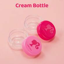 Miniso Set Botol Perjalanan Barbie 11 Buah Warna Pink, Wadah Kosmetik Isi Ulang, Perlengkapan Mandi Portabel dengan Kotak Penyimpanan, Perlengkapan Perjalanan untuk Sampo dan Losion - Berwarna merah muda - View 8