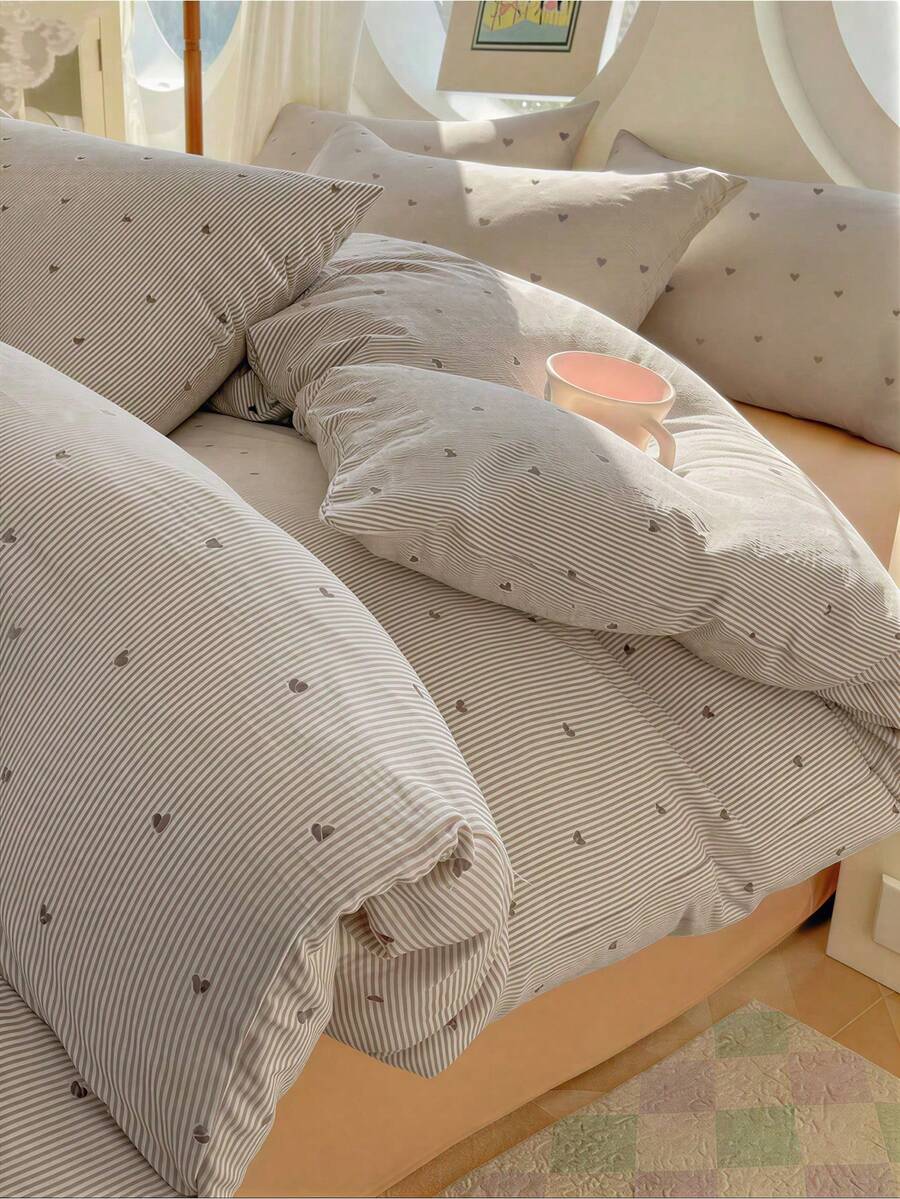 2/3件套床上用品套件（1件被套 + 1/2件枕套，不含填充物），透氣舒適，柔軟防起球，適用於單人/雙人/加大/特大床，四季通用，多尺寸可選，可機洗，臥室裝飾