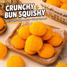 Realistic Crunchy Pineapple Bun Building Block Handmade DIY Stress Relief Squeeze Toy Squishy - Multicolor - View 1