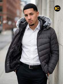 Big City Men Jackets And Coats - Dark Grey - View 5