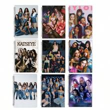 KATSEYE Y2K Girl Group Photo Spiral Notebook, 9 Different Group Cover Spiral Notebooks, International Girl Group Fan Merchandise, KATSEYE Denim / Magazine / Dark Mood Dual Cover Notebook, Six Members Full Group Photo Student Notebook Support Gift, Suitable For Classroom Notes, Fan Journal, Schedule Planning, Sticker Collage Background, Compatible With Offline Concert Support, Fan Circle Exchange, KATSEYE Global Fan Collection And Gift. - Multicolor - View 4