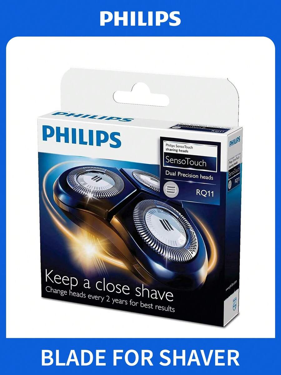 PHILIPS RQ11 刮鬍機替換刀頭 SensoTouch 2D 刮鬍單元,相容於 Norelco 1100 1150X 1160X 1170X 1180X 電動刮鬍機,雙刀片乾/濕用男士刮鬍替換刀片 - 黑色 - 查看 1