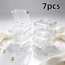 7pcs Transparent Nail Storage Box, Suitable For Fake Nails/Accessories/False Eyelashes/Cosmetics/Office Supplies/DIY Crafts, Small Item Storage Organizer, Cosmetic Storage Box, Vanity, Bathroom Storage, Room Decor, Wedding Decor, Desktop Storage Box, Christmas Home Decor, Back To School Dorm Essentials. - One Size Fits All - View 11