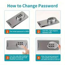 Household Cabinet Door Password Lock, Kitchen Cabinet Door Lock, Knob Style Password For Small Cabinet Doors More Convenient, Made Of Zinc Alloy Material, Iron Chromium Coating, With Screws Attached - A - View 7