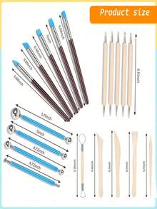4pcs Soft Silicone Clay Sculpting Tools DIY Pottery Shaping Tools - Multicolor - View 3