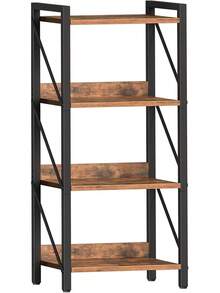 Scaffali a scala - Marrone Vintage + Nero - Visualizzare 2