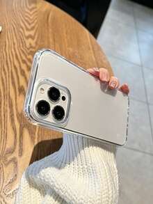 手機殼 4入裝 奢華透明手機保護殼，相容 Apple 18/18 Pro/18 Pro Max、17 Pro Max/17 Air/16 Pro Max/15 Pro/17E/17/16/15/14/13/12/11/16E/Plus/Mini/X/Xr/Xs Max/7/8/SE2/SE3，防震高透背蓋手機保護殼 - 4件裝 - 查看 4