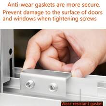 Window Lock Limiter, Adjustable Sliding Window Lock - Durable Material, With Black Heart-Shaped Key And Yellow Wrench, Drill-Free Installation, Door And Window Security Clip, Providing Home Security And Anti-Theft Protection - Window Lock - View 5