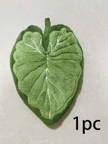 2pcs Leaf Shaped Hand Towels, Super Absorbent, Soft & Fluffy, Hook Design, Bohemian Style Home Decor, Easy To Clean, Reusable, Kitchen & Bathroom Use, Lint-Free Quick Dry, Lightweight & Durable, Back To School Tropical Style Home Cleaning Accessories - Multicolor - View 11